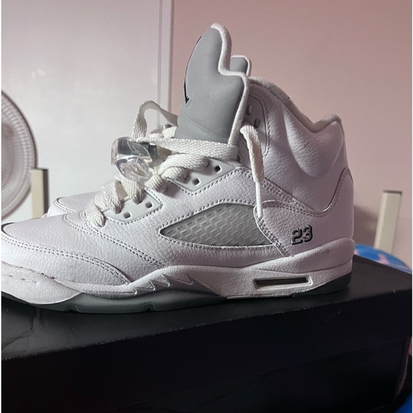 air jordan 5 retro metallic white